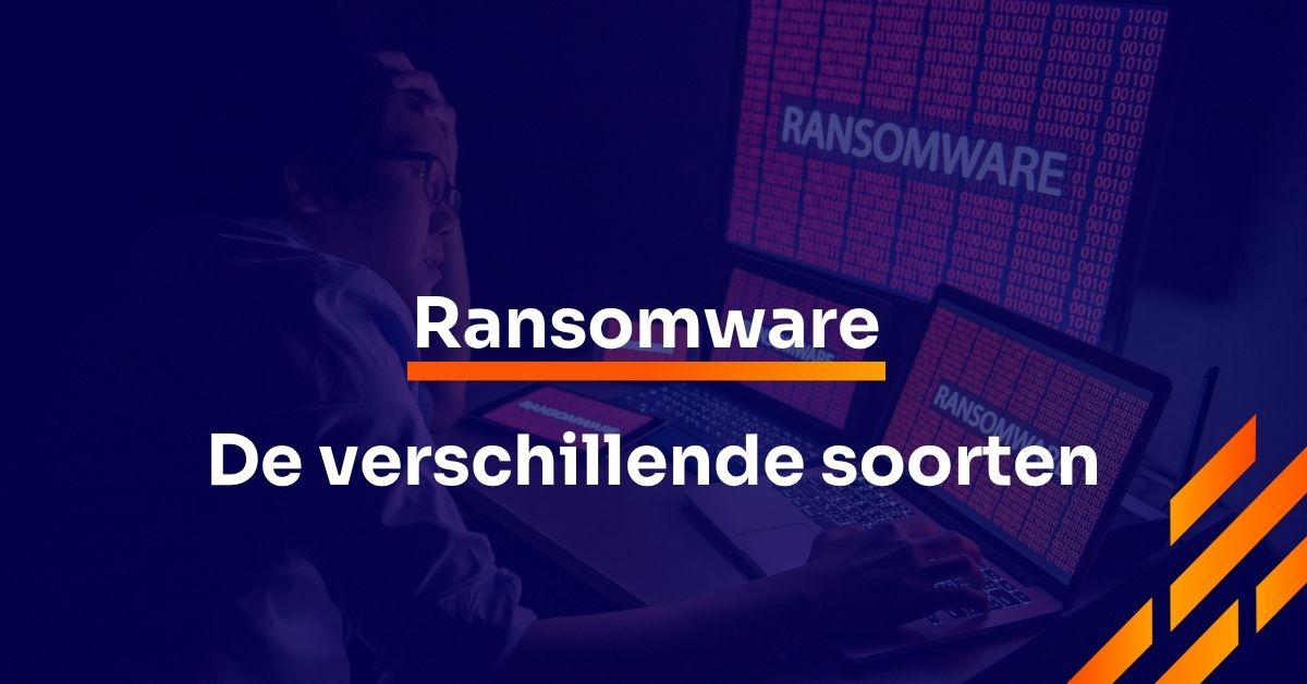 Uitgelichte afbeelding met tekst: ransomware: de verschillende soorten ransomware
