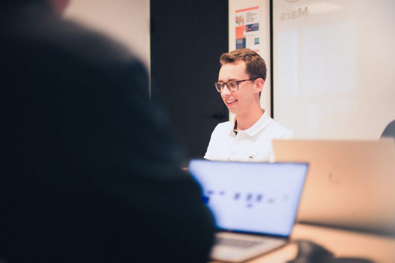 Photo taken in an ACEN meeting room while one of our experts is presenting something.