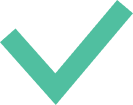Mintgreen checkmark, outlined.