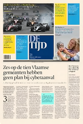 Image of the newspaper article of De Tijd_Wouter Decruy.